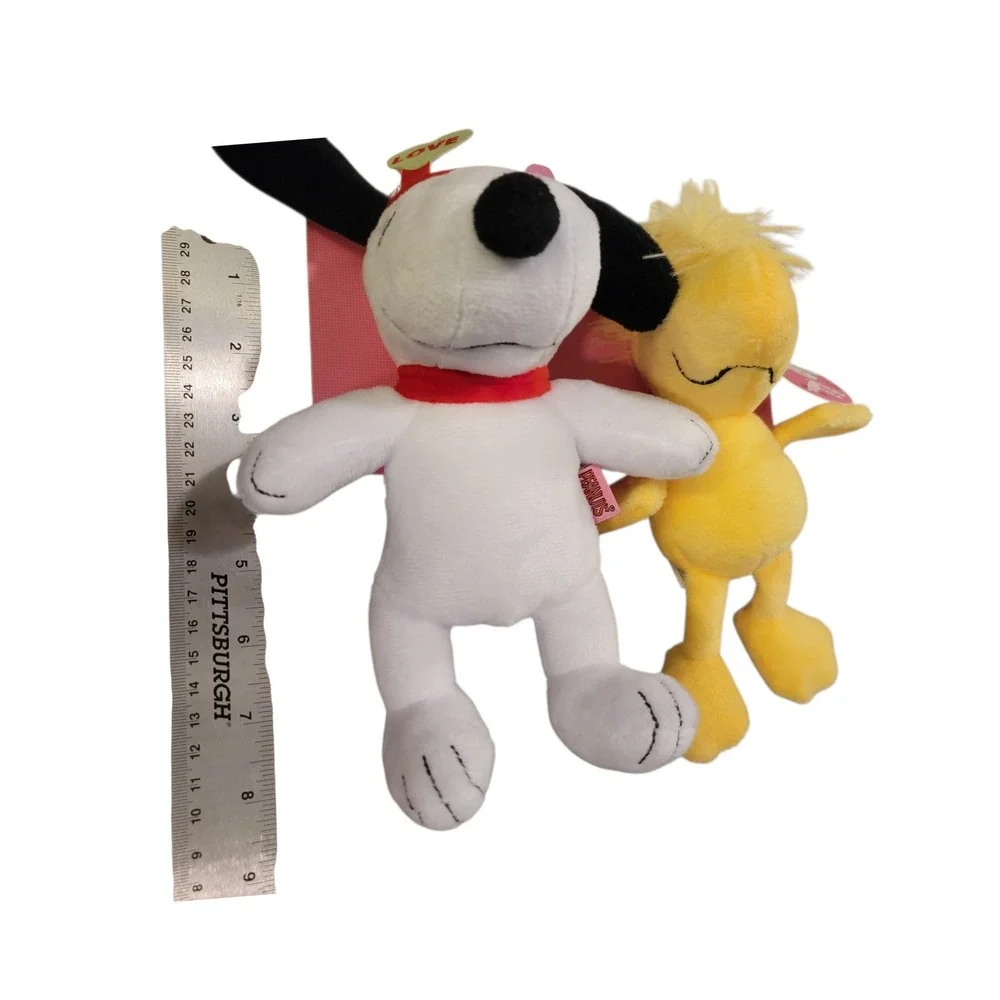 Peanuts Snoopy Woodstock 2 Pack Dog Toys Squeakers Inside Valentine Hearts